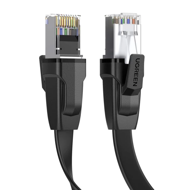 Кабель Ugreen LAN Cable Ethernet Cat.8U/FTP Flat 2m Black (UGR1012BLK)