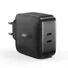 Сетевое зарядное устройство Ugreen QC 66W 2xUSB-C Black (70867-ugreen)