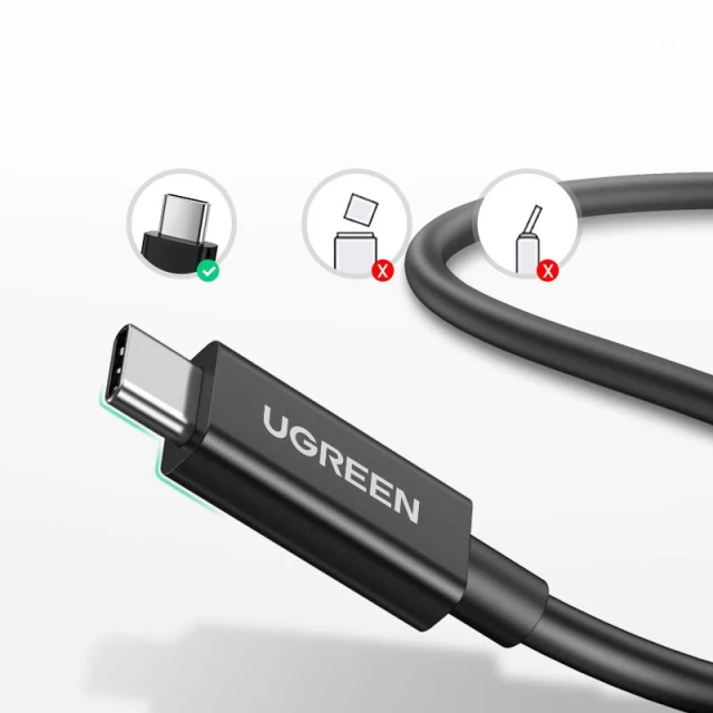 Кабель Ugreen Quick Charge USB Type-C to USB Type-C 100W 5A 2m Black (6957303879526)
