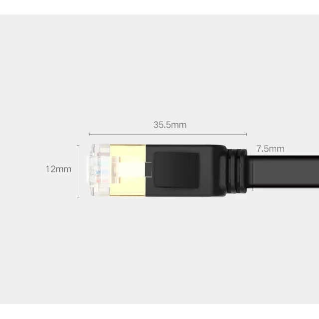 Патчкорд Ugreen RJ45 Cat 7 STP LAN 10Gbps 3m Black (UGR219BLK)