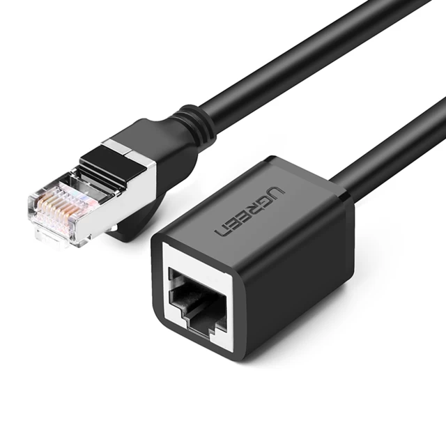 Кабель-удлинитель Ugreen Ethernet RJ45 (Male) to RJ45 (Female) 1000Mbps 0.5m Black (6957303882786)