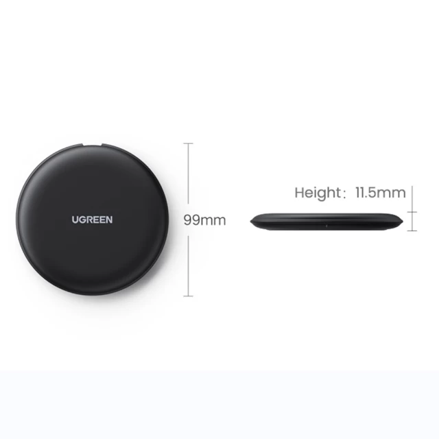 Беспроводное зарядное устройство Ugreen Charger Wireless 15W Black (6957303885374)