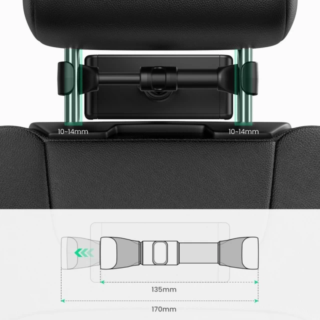 Автодержатель Ugreen Car Smartphone Tablet Holder Black (UGR623BLK)
