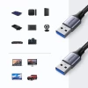 Кабель Ugreen USB-A to USB-A 0.5m Grey (6957303887897)