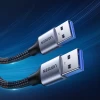 Кабель Ugreen USB-A to USB-A 1m Grey (6957303887903)