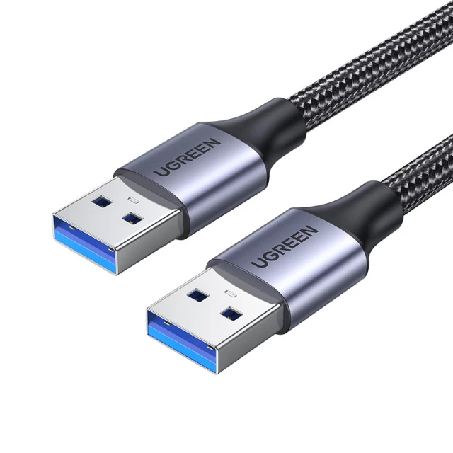 Кабель Ugreen USB-A to USB-A 2m Grey (6957303887910)