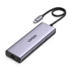 USB-хаб Ugreen 9-in-1 Multi-Functional USB Type-C to 2x USB 3.2 Gen 1/1x USB 2.0/2x HDMI 4K 60Hz/SD/TF/USB Type-C 100W/Ethernet RJ45 Gray (UGR1409)