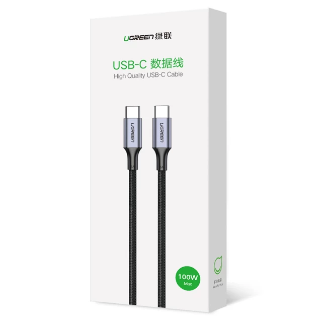 Кабель Ugreen Quick Charge USB Type-C to USB Type-C 100 Вт 5A 3m Gray (UGR1171GRY)