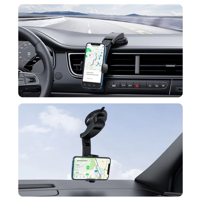 Автотримач Ugreen Car Phone Clamp For Cockpit Glass Black (UGR1268BLK)