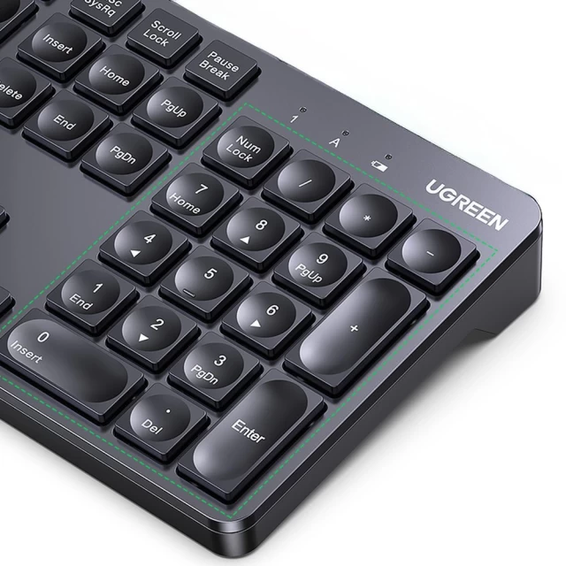 Клавиатура беспроводная Ugreen KU004 2.4 GHz Black (90250-ugreen)