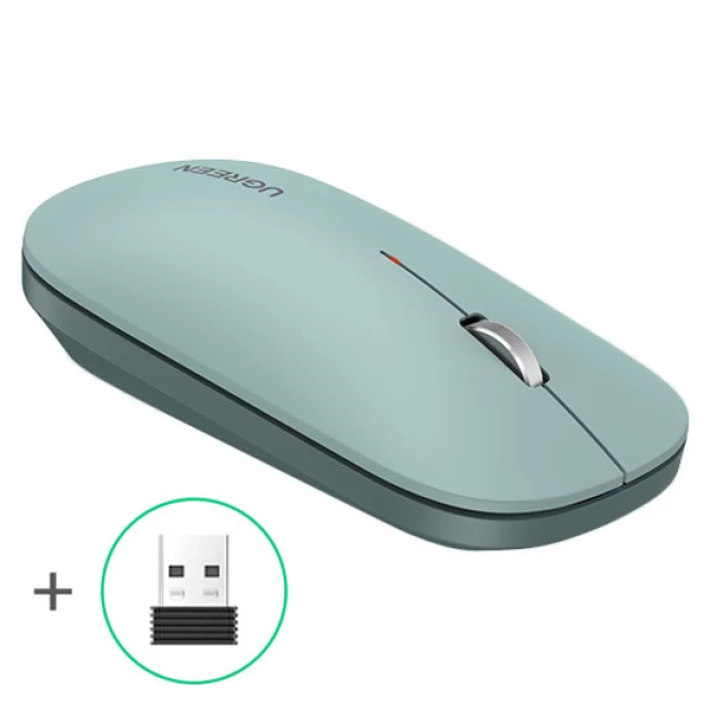 Мышь Ugreen Handy Wireless USB Mouse Green (UGR1309GRN)