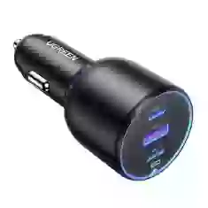 Автомобільний зарядний пристрій Ugreen CD293 2xUSB-C/USB-A PD 130W Black (90413)