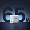 Мережевий зарядний пристрій Ugreen FC 65W 2xUSB-C | USB-A White (90496-ugreen)