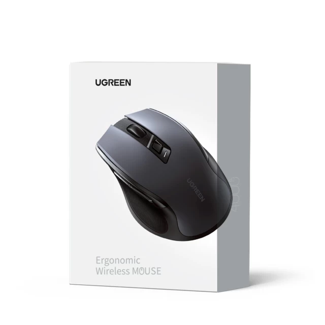 Миша Ugreen USB Optical Wireless Mouse 2.4GHz 4000DPI Black (UGR1323BLK)