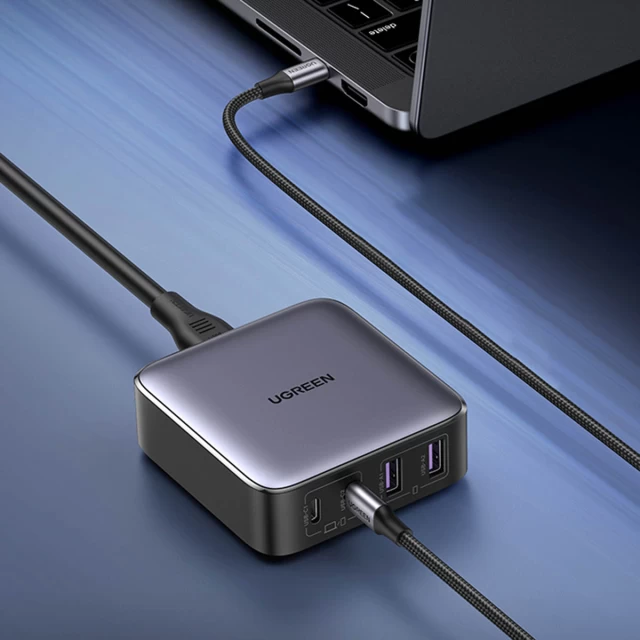 Мережевий подовжувач Ugreen GaN 2x USB-C/2x USB-A 65W 2m Black (6957303897476)