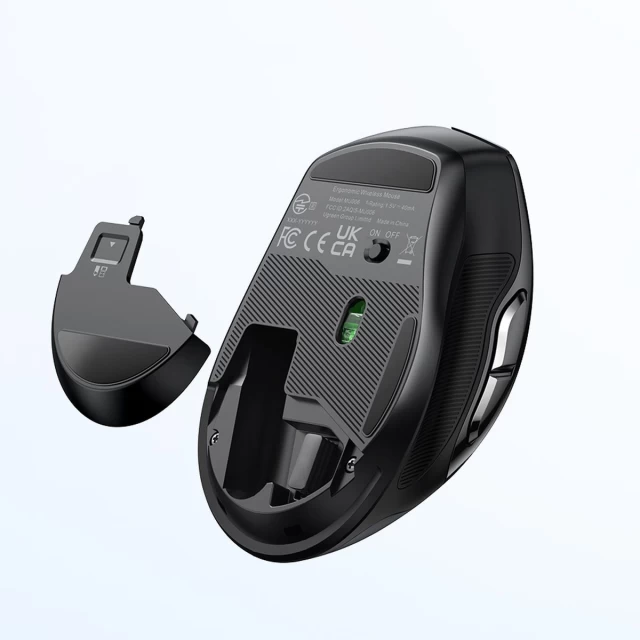 Беспроводная мышь Ugreen USB 2.4GHz Bluetooth 5.0 4000 DPI Black (6957303898558)