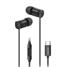 Навушники Usams EP-46 Stereo Earphones with USB-C cable 1.2m Black (HSEP4603)