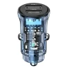 Автомобільний зарядний пристрій Usams US-CC162 C31 FC/QC 3A 2xUSB-A Blue (CC162CC02)