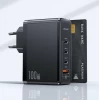 Мережевий зарядний пристрій Usams US-CC163 T50 GaN PD/FC/QC 100W 3xUSB-C | USB-A Black (CC163TC01)
