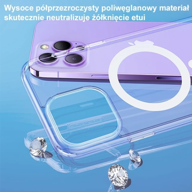 Чехол Usams Ice Magnet для iPhone 14 Plus Transparent with MagSafe (US-BH801)
