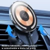 Автодержатель с функцией беспроводной зарядки Usams CD164 15W 2-in-1 Ultra-Slim Magnetic Car Wireless Charger Transparent (CD164DZ02)