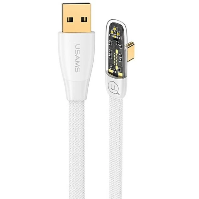 Кабель Usams US-SJ585 Iceflake PD/FC USB-A to USB-C 66W 6A 1.2m White (SJ585USB02)