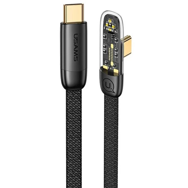 Кабель Usams US-SJ587 Iceflake PD/FC USB-C to USB-C 100W 2m Black (SJ587USB01)