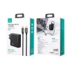 Сетевое зарядное устройство Usams UM Series FC/PD 140W 2xUSB-C | USB-A with USB-C to USB-C Cable Black (UMXLOGTC01)