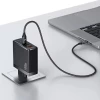 Сетевое зарядное устройство Usams UM Series FC/PD 140W 2xUSB-C | USB-A with USB-C to USB-C Cable Black (UMXLOGTC01)