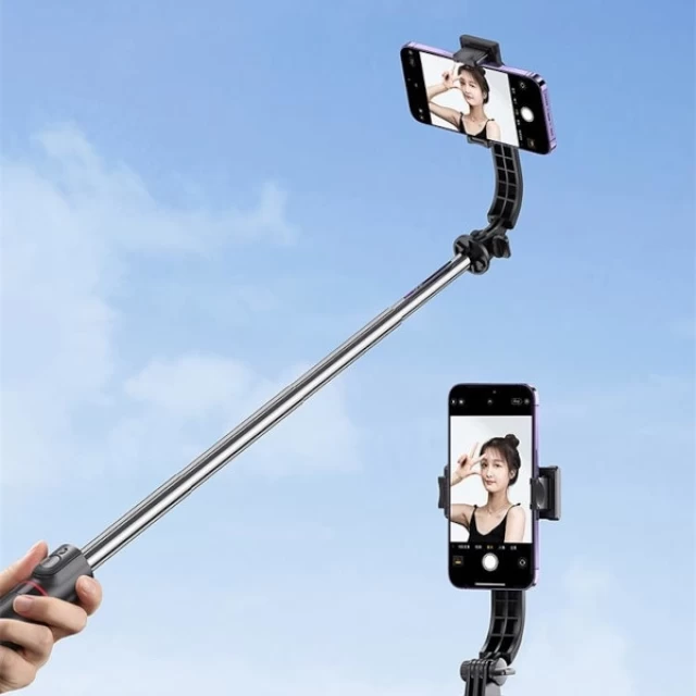 Трипод Usams ZB256 Selfie Stick Tripod Black (ZB25601)