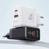 Сетевое зарядное устройство Usams US-CC178 GaN PD/QC 45W USB-C | USB-A White (CC178TC02)