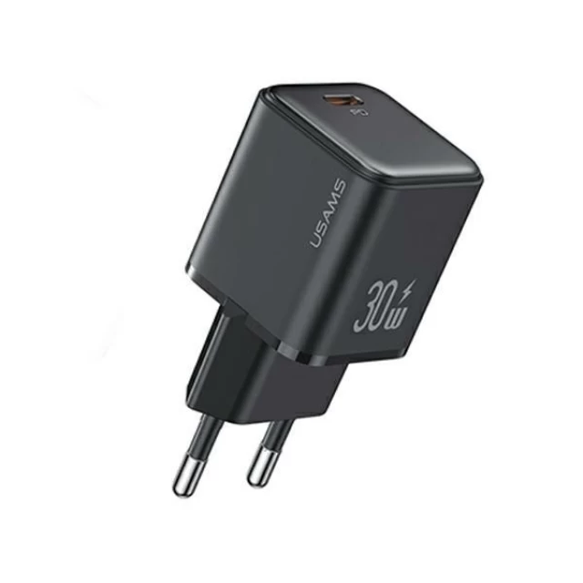 Мережевий зарядний пристрій Usams US-CC186 X-ron Series PD 30W USB-C Black (CC186TC01)