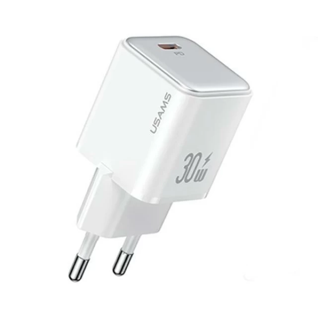 Сетевое зарядное устройство Usams US-CC186 X-ron Series PD 30W USB-C White (CC186TC02)