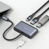 USB-хаб Usams SJ627 4-in-1 USB-C to 2xUSB-A 2.0 | USB-A 3.0 | USB-C Dark Grey (SJ627HUB01)