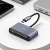 USB-хаб Usams SJ628 PD 100W 5-in1 USB-C to USB-A 2.0 | USB-A 3.0 | USB-C | TF | SD Dark Grey (SJ628HUB01)