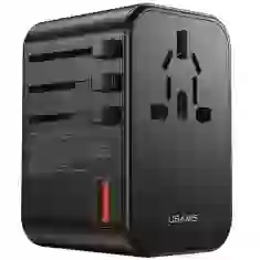 Мережевий зарядний пристрій Usams CC199 T62 US | EU | UK | AU 65W USB-A | 2xUSB-C Black (CC199TC01)