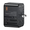Сетевое зарядное устройство Usams CC199 T62 US | EU | UK | AU 65W USB-A | 2xUSB-C Black (CC199TC01)