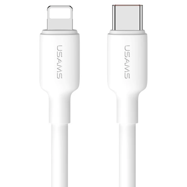 Мережевий зарядний пристрій Usams US-CC183 X-ron Series PD 20W USB-C White with USB-C to Lightning Cable (YXXLOGTC03)