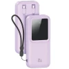 Портативний зарядний пристрій Usams X-Chel Series FC/PD/QC 30000mAh 20W USB-A/USB-C with Built-in USB-C/Lightning Cable Purple (30KCD21303)