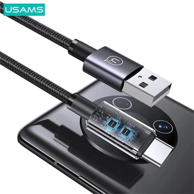 Кабель Usams US-SJ680 FC USB-A to USB-C 3A 25cm Tarnish (SJ680USB01)