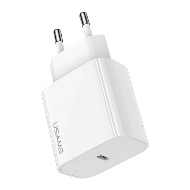 Мережевий зарядний пристрій Usams T65 FC/PD 20W USB-C White (CC226TC01)