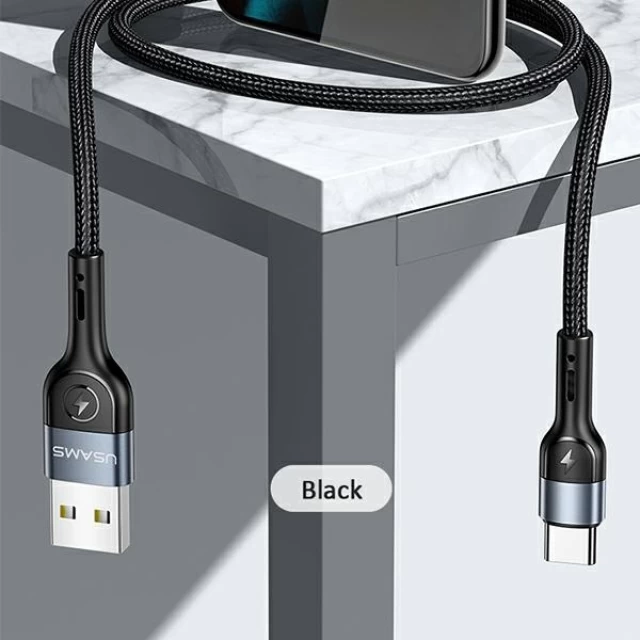 Кабель Usams US-SJ449 U55 USB-A to USB-C 2A 1m Black (SJ449USB01)
