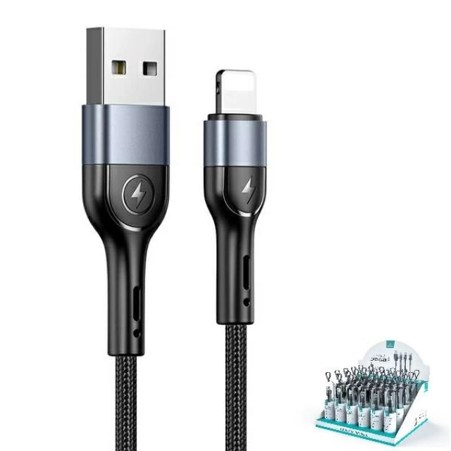 Кабель Usams US-SJ448 U55 USB-A to Lightning 2A 1m Black (SJ448ZJ01)