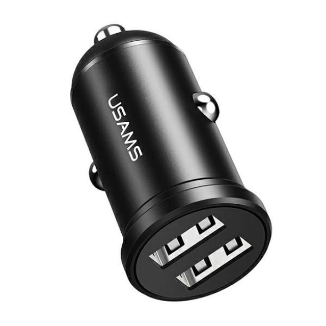 Автомобільний зарядний пристрій Usams US-CC114 Mini 5W 2xUSB-A Black (CC114TC01)