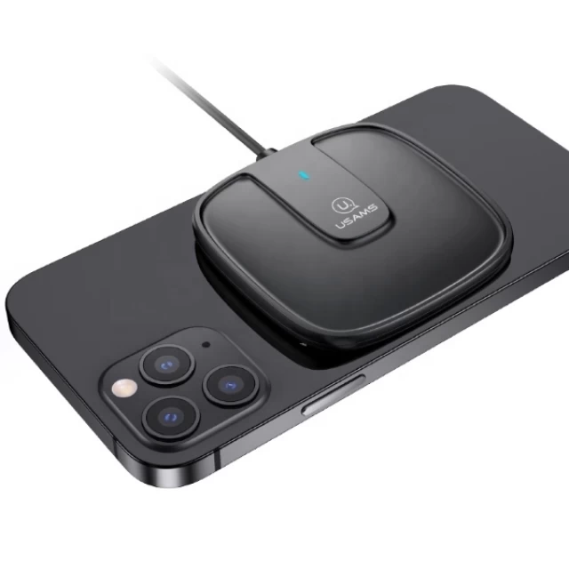Беспроводное зарядное устройство Usams US-CD153 QC 15W Black with MagSafe (CD153DZ01)