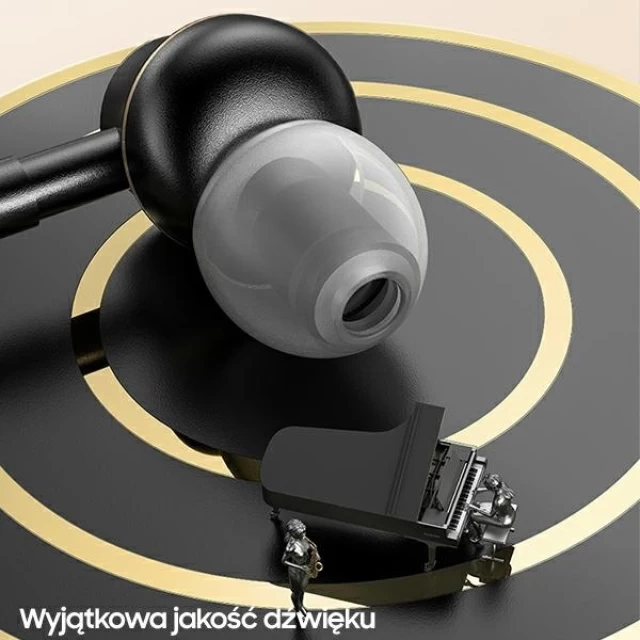 Наушники Usams EP-43 Stereo Earphones Metal with USB-C cable Black (HSEP4301)