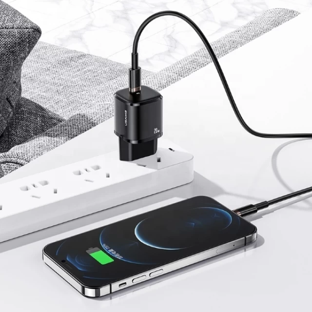 Сетевое зарядное устройство Usams US-CC124 T36 mini PD 20W USB-C White (CC124TC02)