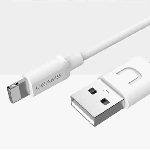 Кабель Usams US-SJ097 U-Turn USB-A to Lightning 2A 1m White (IPUSBXD02)