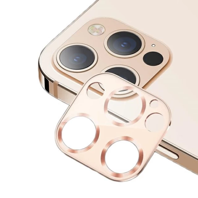 Защитное стекло Usams для камеры iPhone 12 Pro Max Camera Lens Glass Gold (BH707JTT03)