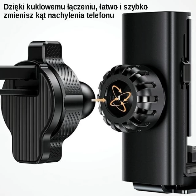 Автотримач Usams ZJ058 Retractable Gravity Car Holder Black (ZJ058ZJ01)